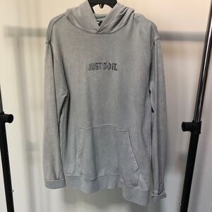 Nike - Men’s “Just Do It” gray hoodie - Size Large